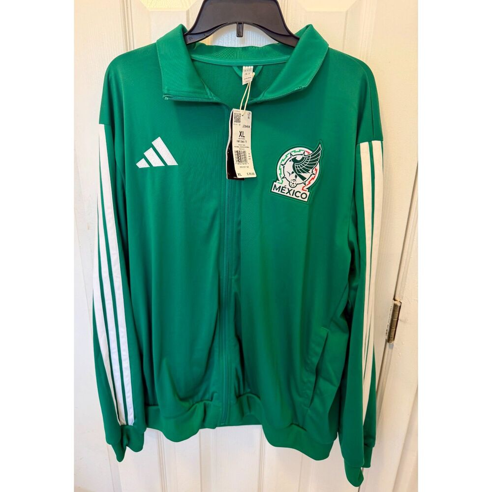 Adidas Men's Mexico Futbol Soccer Track Jacket NWT Size XL Green